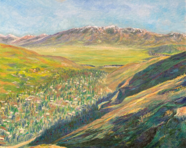 Ζωγραφική με τίτλο "View of the Safedch…" από Albert Safiullin, Αυθεντικά έργα τέχνης, Λάδι