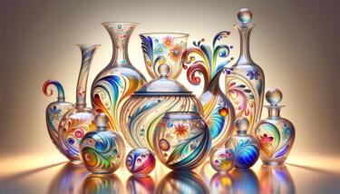 Arte digitale intitolato "Visions of Glass: A…" da Alberto Capitani, Opera d'arte originale, Immagine generata dall'IA