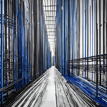 Digital Arts με τίτλο "Beyond the Corridor…" από Alberto Capitani, Αυθεντικά έργα τέχνης, Εικόνα που δημιουργήθηκε με AI