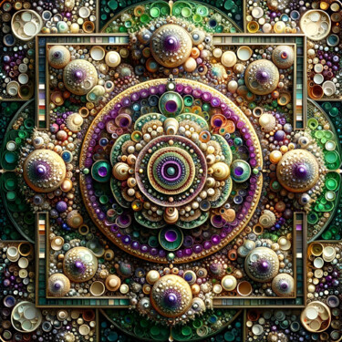 Digitale Kunst getiteld "Jewels of the Manda…" door Alberto Capitani, Origineel Kunstwerk, AI gegenereerde afbeelding