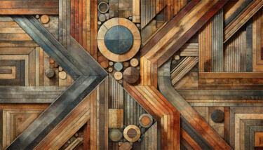 Digitale Kunst mit dem Titel "Dynamic Geometry: A…" von Alberto Capitani, Original-Kunstwerk, KI-generiertes Bild