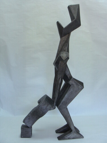 Sculpture titled "O peso da incógnita" by Alberto Kissola, Original Artwork, Other
