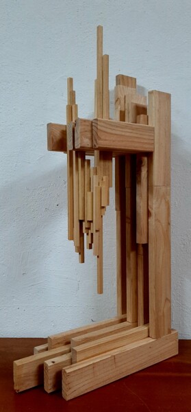 Sculpture titled "Vibratio #25" by Alberto Simões De Almeida, Original Artwork, Wood