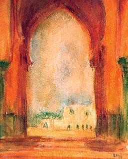 Malerei mit dem Titel "grande mosquée de c…" von Alberto Bertti, Original-Kunstwerk