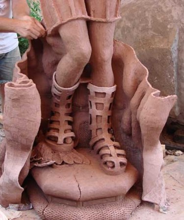 Escultura intitulada "Santo Expedito" por Alceo Luiz De Costa Dcosta, Obras de arte originais