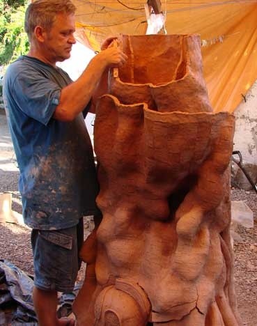 Escultura intitulada "Santo Expedito" por Alceo Luiz De Costa Dcosta, Obras de arte originais