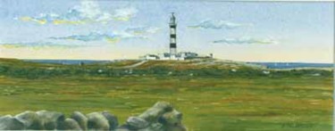 Peinture intitulée "ouessant en été" par Alain Delafosse, Œuvre d'art originale