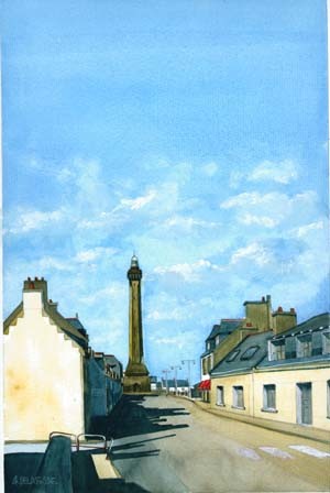 Peinture intitulée "Penmarc'h Phare d'E…" par Alain Delafosse, Œuvre d'art originale