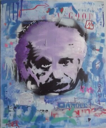 Schilderij getiteld "Le professeur" door Alder, Origineel Kunstwerk, Acryl