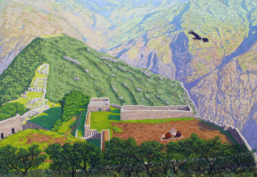 Painting titled "Choquequirao" by Aldopintor, Original Artwork, Oil