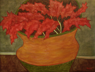 Peinture intitulée "Красные листья" par Aleksei Filippov, Œuvre d'art originale