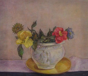 Painting titled "Натюрморт с желтой…" by Aleksei Filippov, Original Artwork