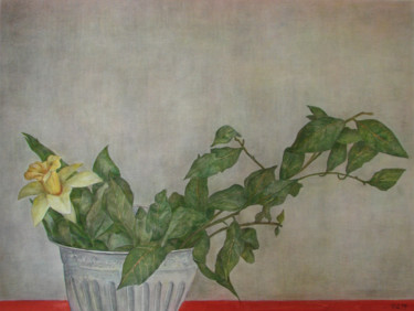Painting titled "Нарцис и ветка лавра" by Aleksei Filippov, Original Artwork