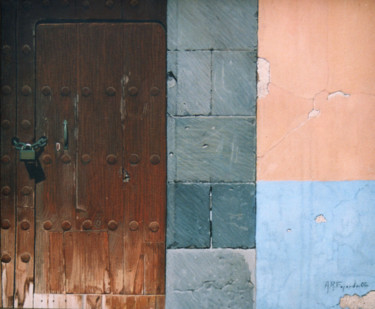 Pintura titulada "puerta-candado.jpg" por Alejandro Fajardo, Obra de arte original