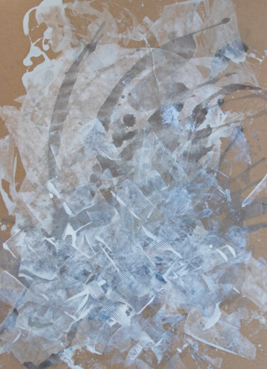 Painting titled "Nature Ice Drift" by Aleks Andr, Original Artwork, Acrylic