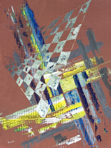 Peinture intitulée "Matter & Space Z" par Aleks Andr, Œuvre d'art originale, Huile Monté sur Autre panneau rigide
