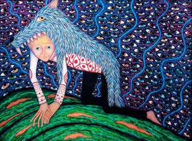 Картина под названием "Фома" - Aleksandr Bolkvadze, Подлинное произведение искусства, Масло Установлен на Деревянная рама дл…