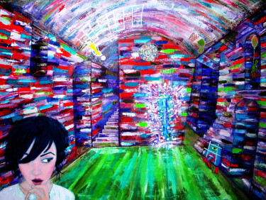 Картина под названием "Лабиринт" - Aleksandr Bolkvadze, Подлинное произведение искусства, Масло Установлен на Деревянная рам…