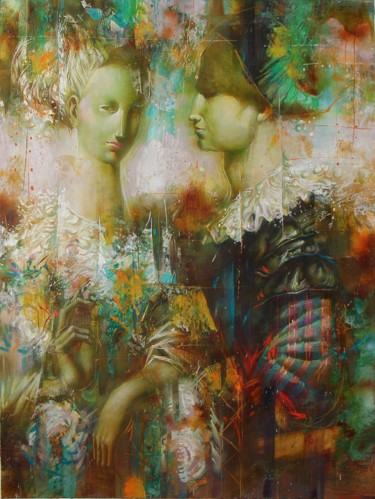 Картина под названием "mint mist" - Dobrodiy Alexandr, Подлинное произведение искусства, Масло Установлен на Деревянная рама…
