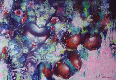 제목이 "summer night"인 미술작품 Dobrodiy Alexandr로, 원작, 기름 나무 들것 프레임에 장착됨