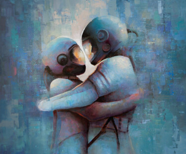 Malerei mit dem Titel "I love you for infi…" von Aleksandr Jero, Original-Kunstwerk, Öl