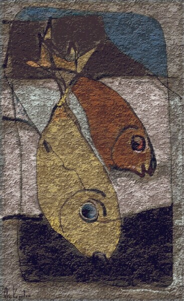 Цифровое искусство под названием "Рыбы" - Александр Коровин, Подлинное произведение искусства, Изображение, сгенерированное…