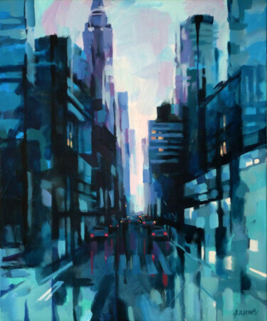 Pintura titulada "DOWNTOWN_1" por Aleksandr Ilichev, Obra de arte original, Acrílico