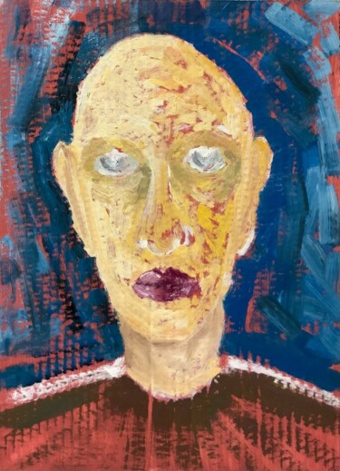 Malerei mit dem Titel "man." von Aleksandr Lovcov, Original-Kunstwerk, Öl