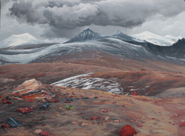 Schilderij getiteld "Красная пустыня. Пе…" door Aleksandr Manoilenko, Origineel Kunstwerk, Olie