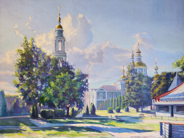 Malerei mit dem Titel "Cathedral Square" von Aleksandr Zhivago, Original-Kunstwerk, Öl