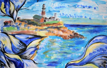 Картина под названием "Long Island" - Aleksandra Cherepanova, Подлинное произведение искусства, Акрил