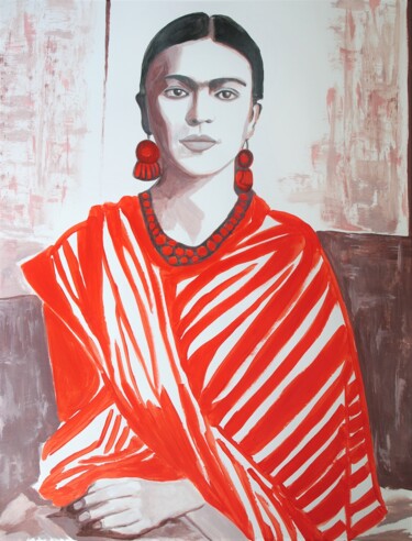 Schilderij getiteld "Frida Kahlo" door Alexandra Djokic, Origineel Kunstwerk, Acryl