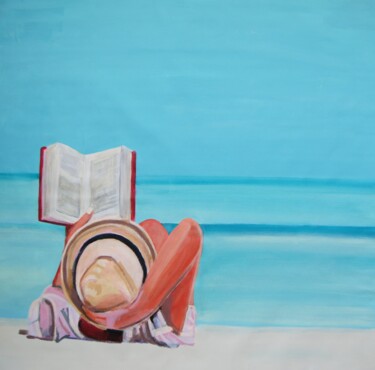 Malerei mit dem Titel "At the beach / 82 x…" von Alexandra Djokic, Original-Kunstwerk, Acryl