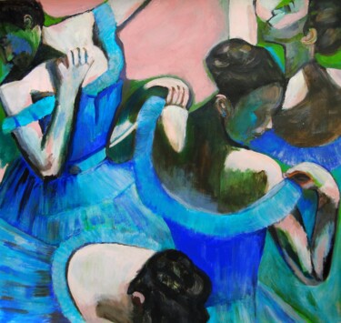 Pittura intitolato "Ballerinas / 77 X 7…" da Alexandra Djokic, Opera d'arte originale, Acrilico