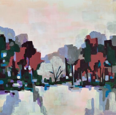 Pittura intitolato "Winter Landscape /…" da Alexandra Djokic, Opera d'arte originale, Acrilico
