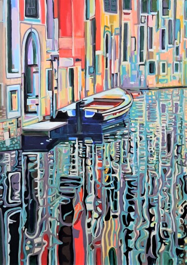 Painting titled "Venice / 100 x 70 cm" by Alexandra Djokic, Original Artwork, Acrylic