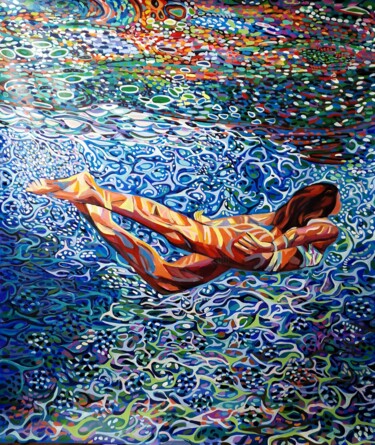 Malerei mit dem Titel "Underwater No 10 /…" von Alexandra Djokic, Original-Kunstwerk, Acryl