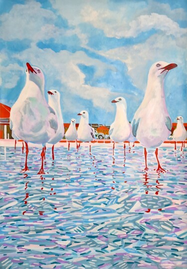 Malarstwo zatytułowany „Summer Reflection N…” autorstwa Alexandra Djokic, Oryginalna praca, Akryl