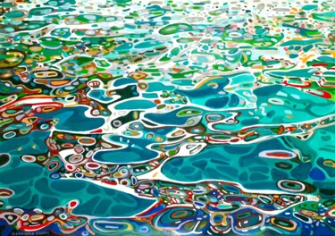 Malerei mit dem Titel "Water Reflection…" von Alexandra Djokic, Original-Kunstwerk, Acryl