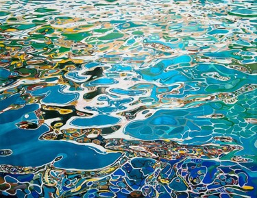 Pittura intitolato "Underwater Turquois…" da Alexandra Djokic, Opera d'arte originale, Acrilico