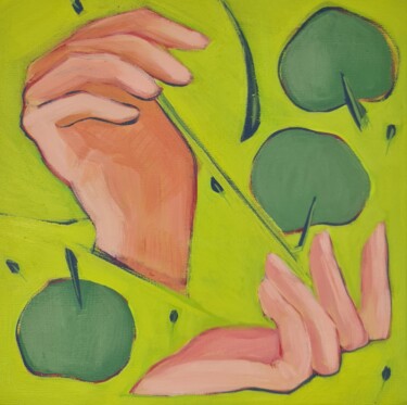 Schilderij getiteld "Study of hands" door Aleksandra Romanova, Origineel Kunstwerk, Acryl
