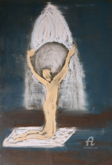 Σχέδιο με τίτλο "Pray" από Aleksandra Shvetskaia (ASHV), Αυθεντικά έργα τέχνης, Παστέλ