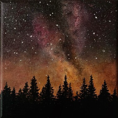 Pintura intitulada "Mini Milky Way" por Aleksandra Ziolkowska, Obras de arte originais, Acrílico