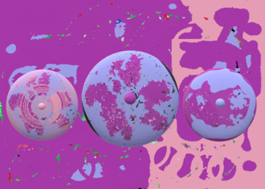 Digital Arts titled "Lilac disks" by Marina Alexandrova, Original Artwork