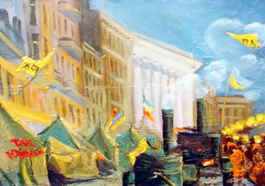 Malerei mit dem Titel "5.12.2004    "Orang…" von Oleg Belyi, Original-Kunstwerk, Öl
