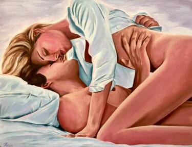 Картина под названием "A moment of love" - Aleksei Kedr, Подлинное произведение искусства, Масло