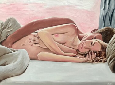 Painting titled "Toucher Sensuel" by Aleksei Kedr, Original Artwork, Oil