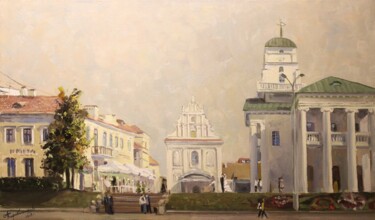 Pittura intitolato "Минск. Верхний город" da Aleksey Korabelnikov, Opera d'arte originale, Olio