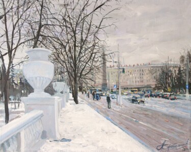 Картина под названием "Минские вазы вдоль…" - Aleksey Korabelnikov, Подлинное произведение искусства, Акрил