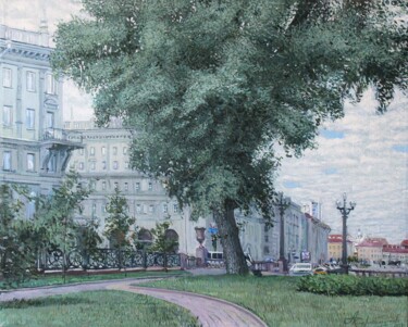 Pittura intitolato "Дерево-старожил в А…" da Aleksey Korabelnikov, Opera d'arte originale, Acrilico